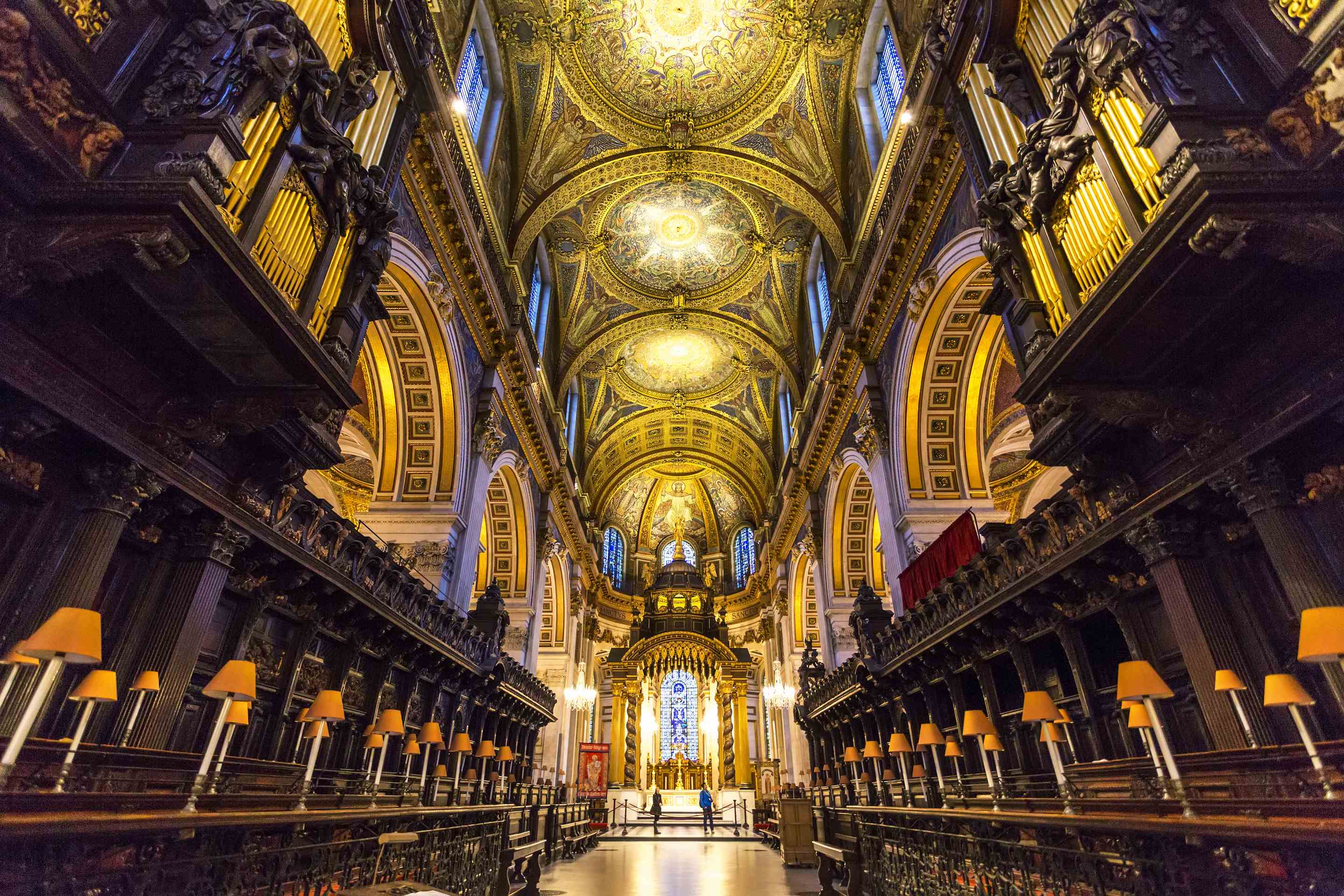 Internal view of St Paul's Cathedral in London, UK